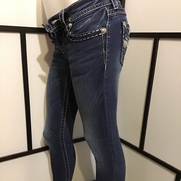 SOLD MISS ME crystal SKINNY jeans Size 25 - Picture 4 of 8